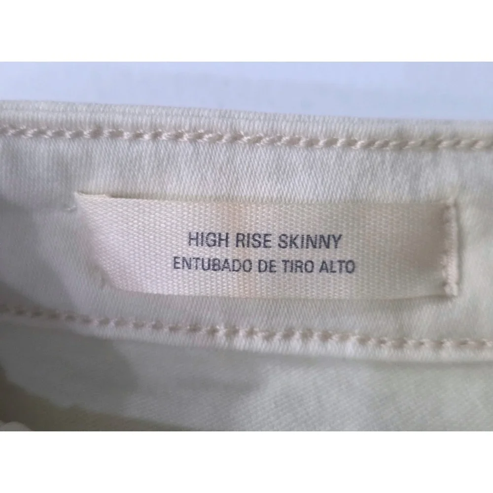 Universal‎ Thread Womens High Rise Skinny Jeans Cream Button Fly Size 4/27R